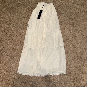 -NWT Trendy White Linen Skirt-
